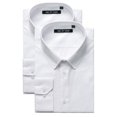 thumbnail image 1 of 2-Pack Men's Classic Fit Solid Long Sleeve Dress Shirts, 1 of 7