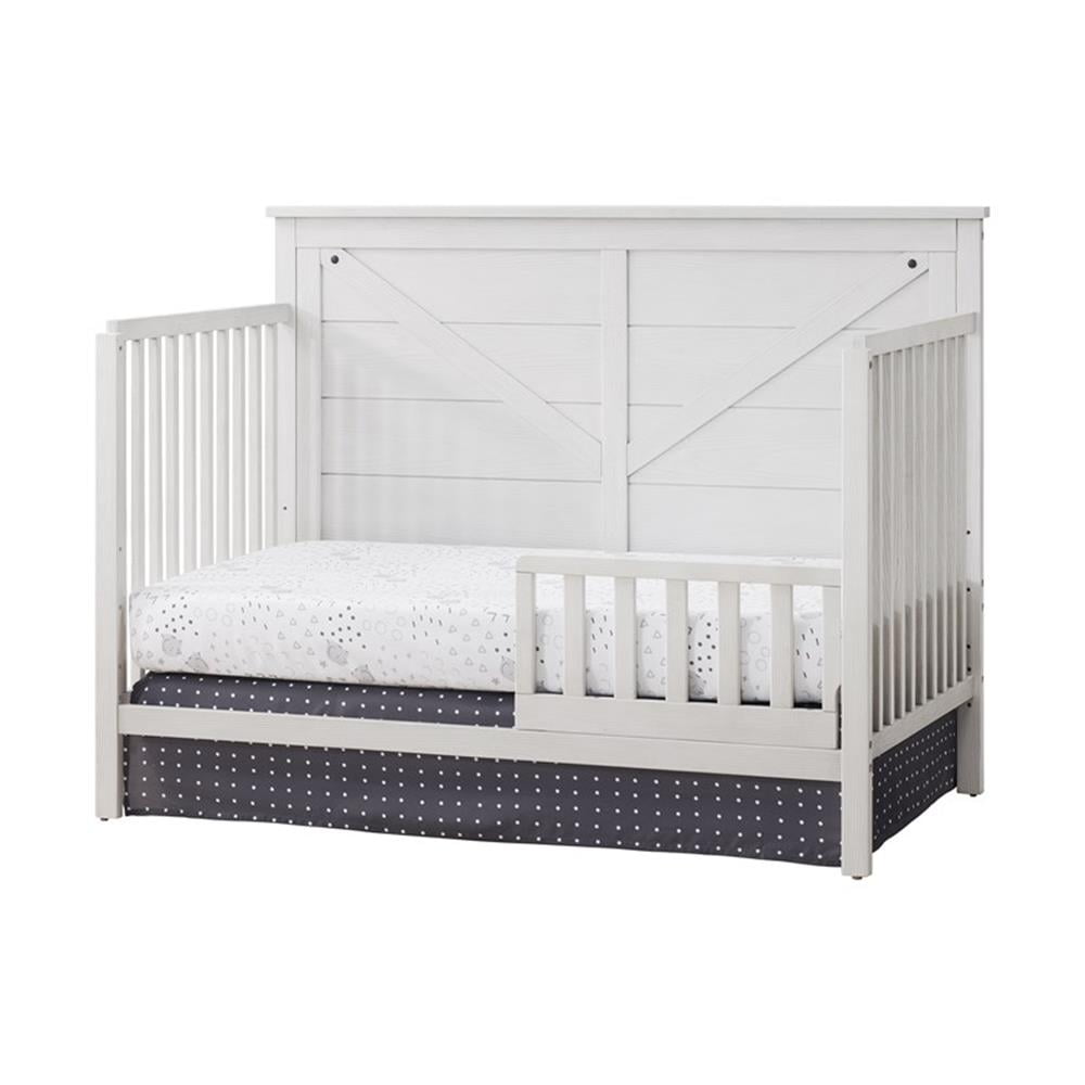 Oxford Baby Montauk 4-in-1 Convertible Crib, Barn White, GREENGUARD Gold Certified, Wooden Crib