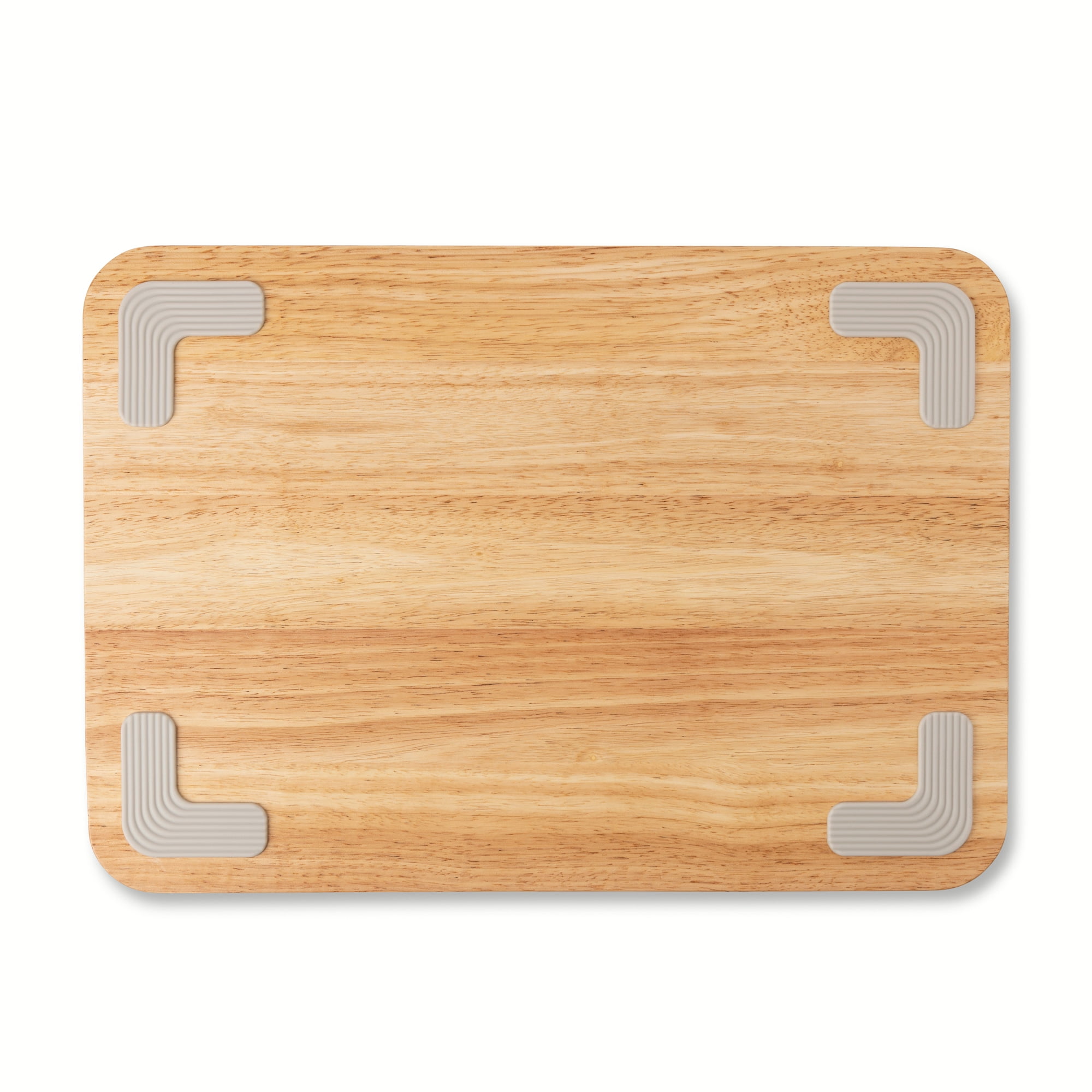 Thyme & Table Extra Large 14"x20" Rubberwood Cutting Board with Anti-Slip Grips