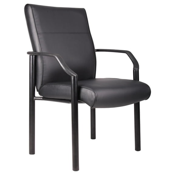 Boss Office Products B689 Black Guest Reception Waiting Room Chair, Black
