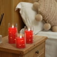 thumbnail image 7 of Homemory Flickering Flameless Candles with String Lights, Christmas Battery Operated Candles, Embedded String Lights LED Candles, Unbreakable Plexiglass Candles with Remote, Set of 3, Red, 7 of 7