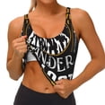 thumbnail image 3 of Pofeuu Not All Those Who Wander Are Lost 1 Print Sports Bra for Women Sexy Vest Yoga Running Gym Fitness Crop Bras Tops-XX-Large, 3 of 8