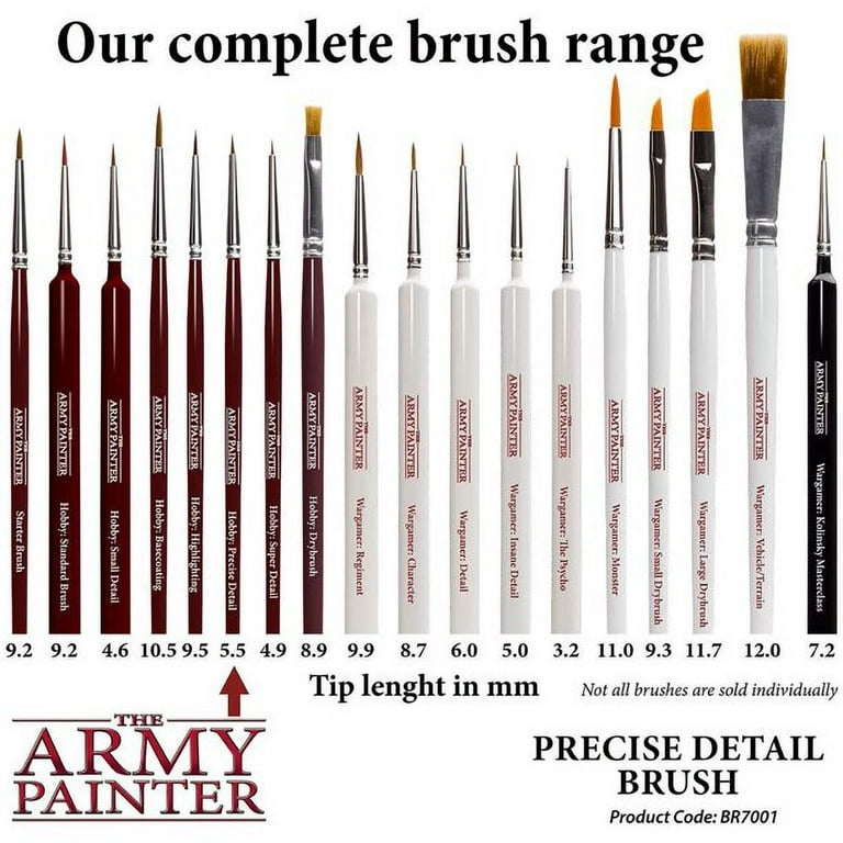  The Army Painter Hobby: Highlighting - Hobby Brush with  Synthetic Taklon Hair - Fine Detail Paint Brush, Small Paint Brush, Model  Paint Brush and Fine Tip Paint Brushes for Miniature Painting 