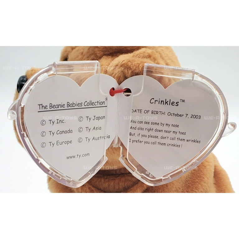 Ty Beanie Babies Crinkles the Dog 401512 - Walmart.com