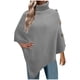 thumbnail image 2 of Suéter de cuello alto de moda de otoño para mujer, suéter de cuello alto con botones irregulares de manga larga, suéter informal, blusa, suéter para mujer, 2 of 5