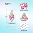 thumbnail image 6 of Taioiat Double Birthstone Necklaces for Women 18K Gold Plated Birthstone Rose Flower Jewelry Anniversary Valentines Day Mother's Day Birthday Gifts for Her Wife Girlfriend Mom, 6 of 7
