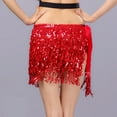 thumbnail image 2 of Glitter Skirt for Women Sequin Fringe Nightclub Skirt Stage Performance Fashion Skirt Solid Color Red One Size, 2 of 3