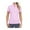 Candy Pink, variant on IBKUL Adult Female Mock Neck Zip Short Sleeve Shirt Color: Navy, Size: S