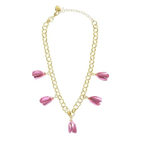 Betsey Johnson Women's Garden Glam Statement Tulip Bib Necklace