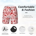 thumbnail image 3 of Honeii Gnome Merry Christmas Print Men's Swim Shorts,Mens Swim Trunks,Breathable Mesh Beach Shorts for Swimming,Surfing, and Beach Activities-X-Large, 3 of 6