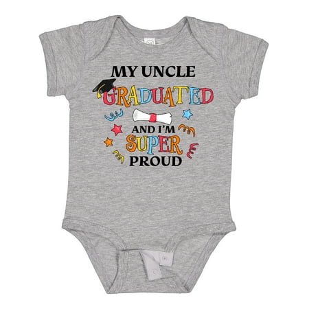 

Inktastic My Uncle Graduated and I m Super Proud Gift Baby Boy or Baby Girl Bodysuit