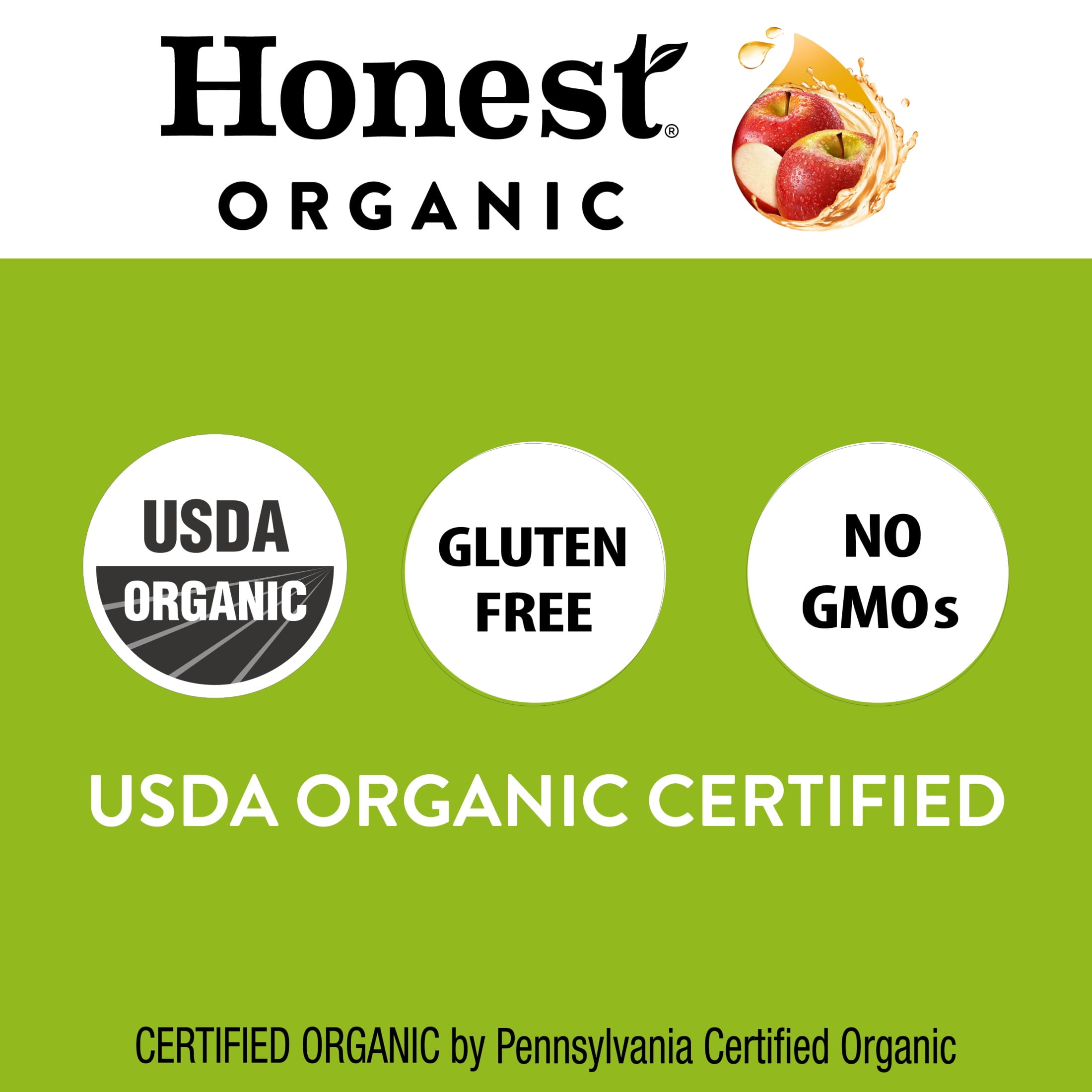Honest Kids Appley Ever After Organic Juice Drink Pouches, 6.75 fl oz, 8 Pack