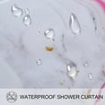Pink Marble Shower Curtain Sets, Shower Curtain for Bathroom, Durable