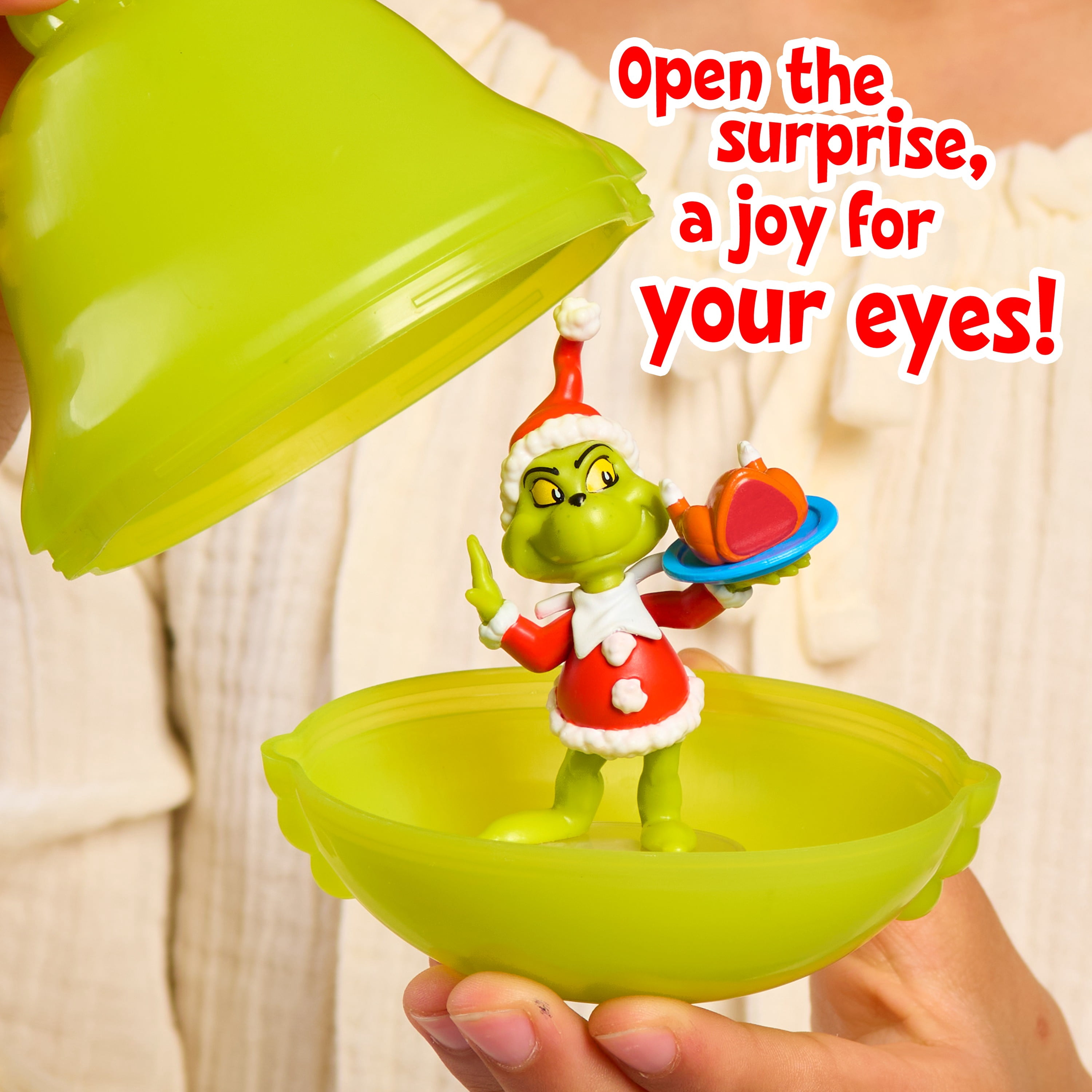 Dr. Seuss The Grinch Collectible Figures, Blind Capsule Toy with 2.75-inch Surprise Figure with Clear Base, Kids Toys by Just Play, Ages 3 and up