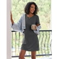 thumbnail image 5 of Ekouaer 2 Pack Nightgowns for Women Sleapwear Short Sleeve Night Shirts Soft Sleep Dress Classic NightDress Gp8 M, 5 of 5