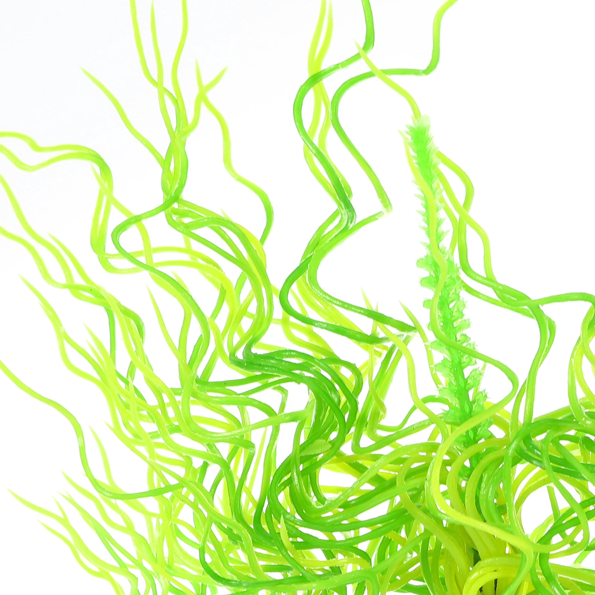 Unique Bargains 1 Pc Artificial Aquatic Plants for Fish Tank Plants Decor Green Yellow
