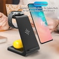 thumbnail image 3 of SHARE SUNSHINE Wireless Charger for Samsung Galaxy Phone Watch Buds, 3 in 1 Fast Qi Charger Stand for Galaxy Watch 3, Active2, Gear S3/S2/Fit, Samsung S21/S21 ultra/S20/S10/S7/Z Flip/Z, 3 of 7