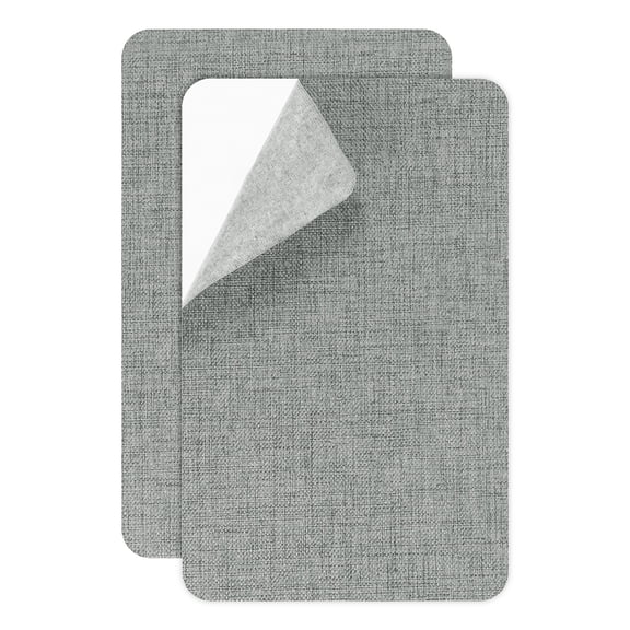Uxcell Canvas Repair Patch, 2 Pcs 4.9 x 8 Inch Self-Adhesive Waterproof Linen Fabric Patch for Sofas Tote Bags Furniture Car Seats Canopy Tents Boat Covers, Gray