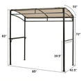 thumbnail image 3 of Topbuy 7' x 4.5' Grill Gazebo Patio BBQ Tent Shelter with Single Tier Canopy Beige, 3 of 5