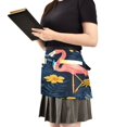 thumbnail image 2 of Yayeee Waist Apron with Pockets for Cooking Waterproof Half Server Aprons, Floral Flamingo, 2 of 7