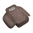 thumbnail image 1 of Reposabrazos de coche genérico, cojín, almohada, caja de pañuelos, consola central universal Marrón, 1 of 7
