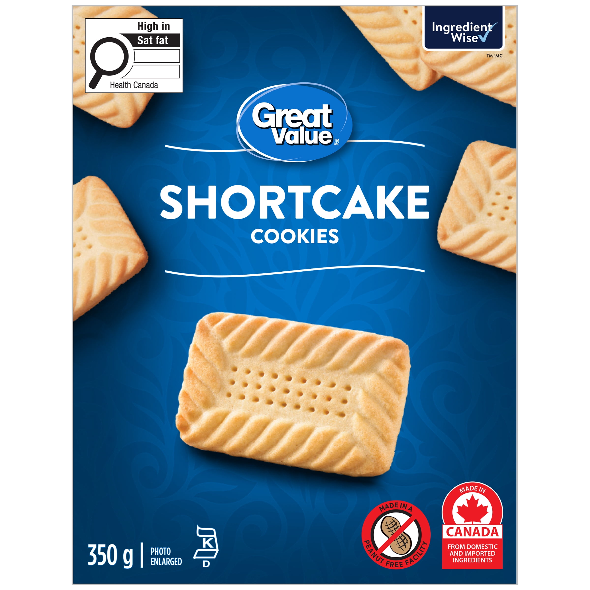 Great Value Shortcake Cookies, 350 g