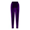 thumbnail image 4 of XFLWAM Womens Elastic High Waist Gold Velvet Trousers Casual Baggy Sweatpants Comfort Lounge Joggers Pants with Pockets Purple L, 4 of 6