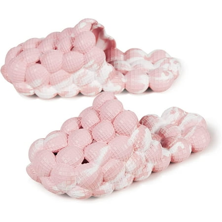 

Massage Bubble Slides Women Funny Lychee Spa Slippers for Men Indoor and Outdoor Non-Slip Bath Shower Shoes Bedroom House Gym Basketball Slides Sandals
