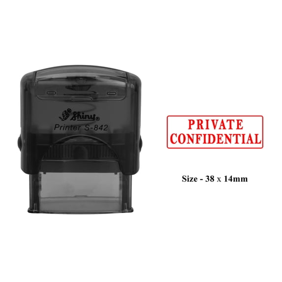 eloria Documents Enclosed Self Inking Rubber Stamp-Shiny S-842-Black Ink