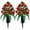 18 Heads (Red), variant on Sets of Artificial Cemetery Flowers, Outdoor Grave Decorations Roses,Accompanied by Long Nail Vases,Lasting and Non-Bleed Colors. (8 Heads (red))