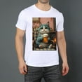 thumbnail image 2 of Solid ColorCat Oversize T-shirts For Women Basic Plus Tees Baggy t Shirts, 2 of 5