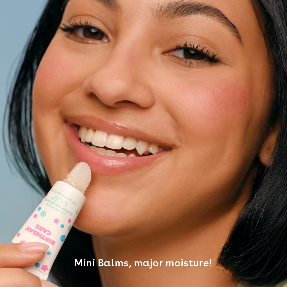 eos 24H Moisture Super Balm Minis- Crème De La Crème, Lip Sleeping Mask, 0.169 fl oz, 3-Pack