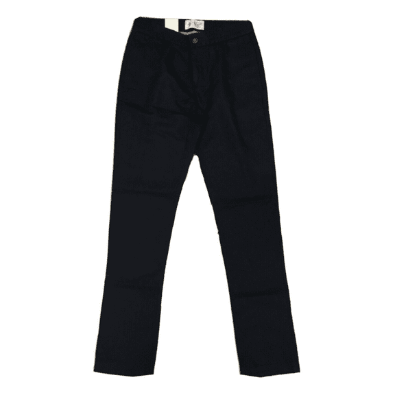 Original Penguin Men's Elastic Waist Straight Stretch Chinos, Navy, 28X32