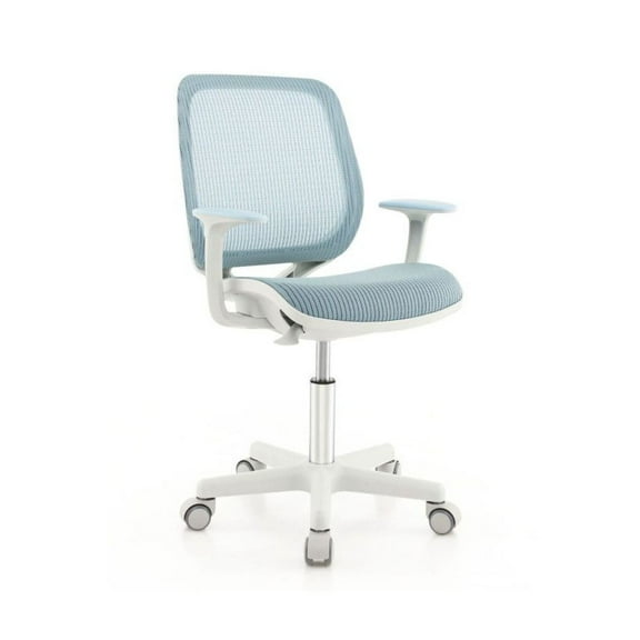 Kids Swivel Mesh Computer Chair, Adjustable Height Task Chair for Children 6-15 Years, Blue/Pink Ergonomic Desk Chair