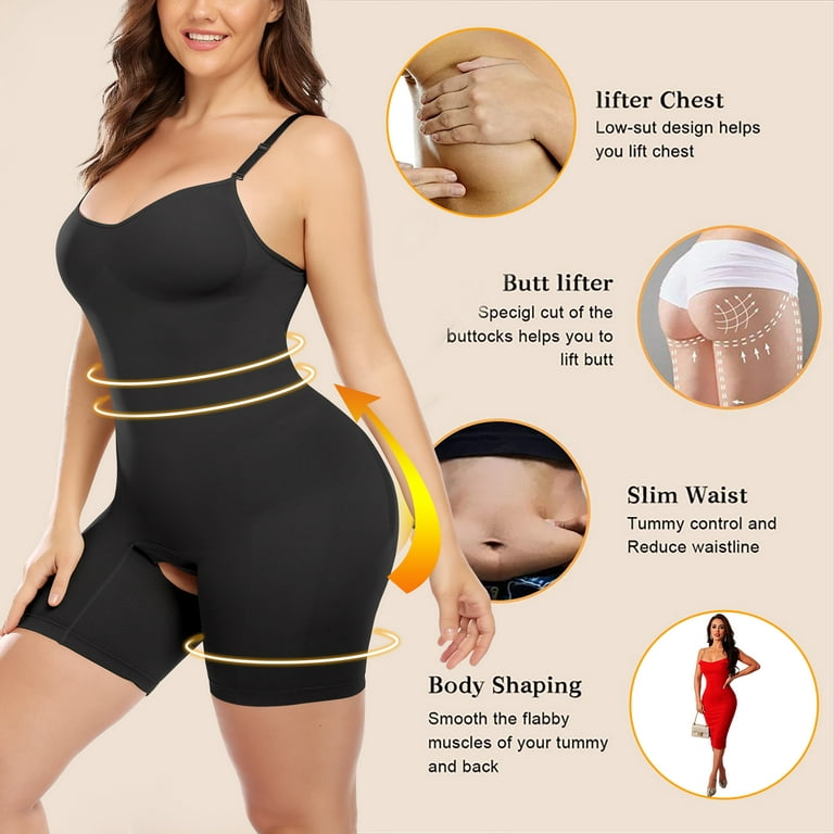 COMFREE Waist Trainer Corset Shapewear for Women Tummy Control Fajas  Colombianas Body Shaper Open Bust Bodysuit Slimming Underwear 