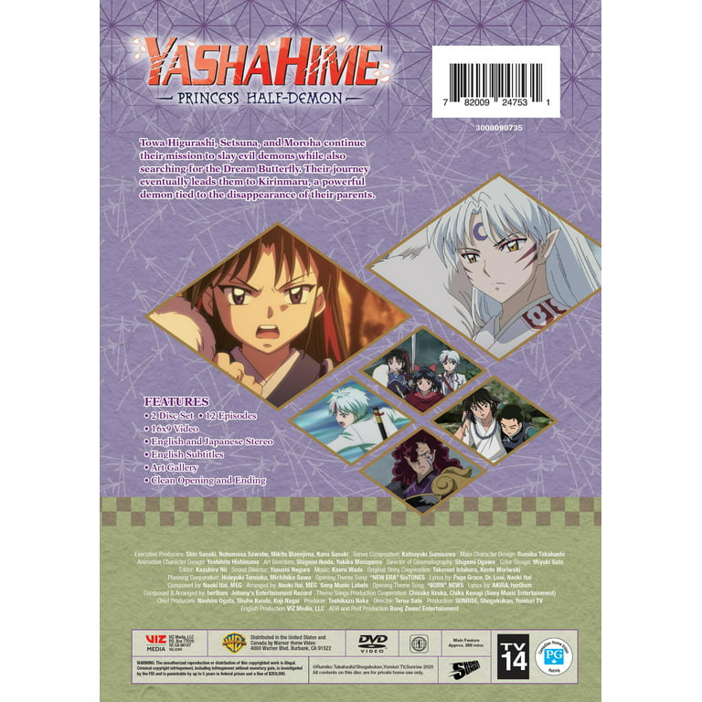 Hanyo No Yashahime: Princess Half-Demon DVD Anime (Vol. 1-24)- English  Dubbed