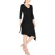 thumbnail image 1 of INC Vestido asimétrico fruncido lateral para mujer, negro, pequeño, 1 of 2