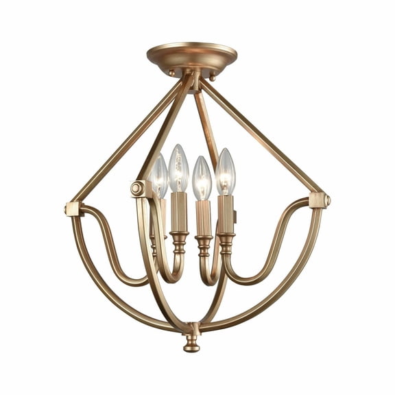 ELK Lighting Stanton 4 Light Semi Flush in Matte Gold (12841/4)
