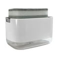 thumbnail image 1 of Kitchen Utensil Set 2 In 1 Soap Dispenser And Sponge Holder With 1 Cleaning Sponges For Kitchen Bathroom Sink Dish Bowl Washing Leakproof Soap Dispenser For Kitchen, White, 1 of 8