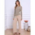 thumbnail image 4 of DARING DIVA Cable Knit Long Sleeve Crew Neck Pullover Outfits XL Beige, 4 of 6