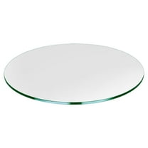 Dulles Glass 44" Round Table Top 1/4" Thick, Flat Polished Tempered Glass for Indoor Dining or Outdoor Patio, 32 Pounds