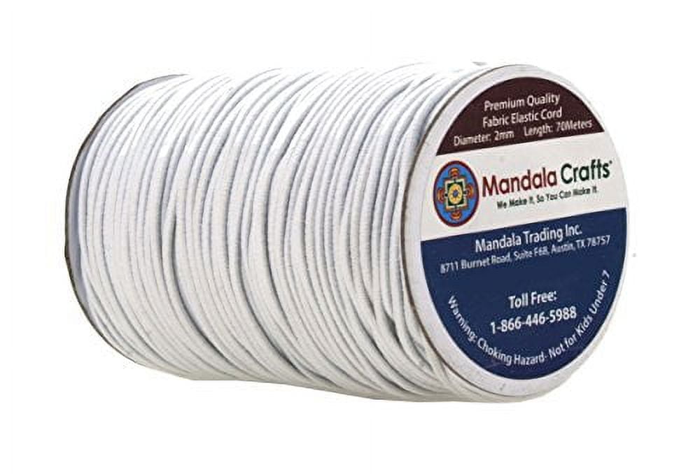 Mandala Crafts 1mm Elastic Cord Stretchy String for Bracelets, Necklaces, Jewelry Making, Beading, Masks; 109 Yards Gray, Women's, Size: One Size