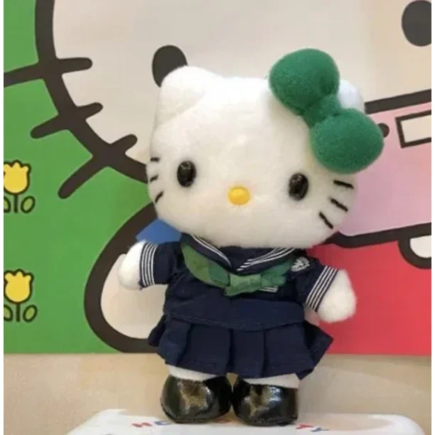Anime Sanrioed Cosplay Hello Kittys Plush Toy Bag colgante llavero lindo animales Retro Plushie muñeca suave regalos de cumpleaños para niños