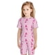 thumbnail image 5 of Balery Pink Scarf Snowman Conjunto de Pijama Infantil de Manga Corta con Estampado – Ropa de Dormir de Algodón Suave-3X-Large, 5 of 5