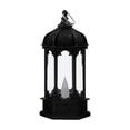 thumbnail image 6 of Hexagonal LED Electronic Candle Light with Black Metal Frame Vintage Indoor Patio Hanging Ambient Decor Lamp, 6 of 6