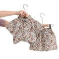 thumbnail image 5 of newwalpole Toddler Baby Boy Easter Outfit Bunny Carrot Print Button Down Short Sleeve Shirt and Shorts Set Gentleman Outfit Brown for Size 18-24 Months, 5 of 5