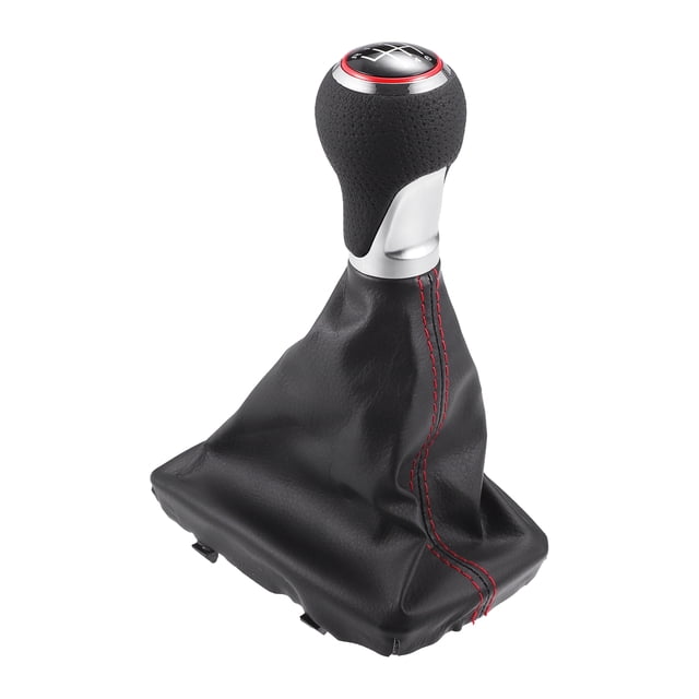 Perilla de cambio de marchas Unique Bargains con cubierta contra el polvo, palanca de cambios manual de 6 velocidades para Audi S4 07-15, plástico negro