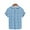 Blue#01, variant on Pitauce Mens Hawaiian Shirt Short Sleeve Button Down Beach Shirts Big & Tall Plaid Lapel Shirts Casual Loose Work Shirts