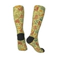 thumbnail image 4 of Fotbe Floral with Butterflies print Women's Men's Novelty Crew Socks Cotton Socks Knee High Socks for Walking,Running,Nurses,Pregnancy, 4 of 9