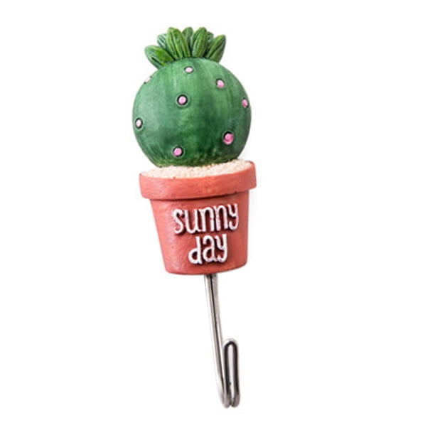 Colgadores de cactus adhesivos de pared resistentes para puerta de cocina Bola